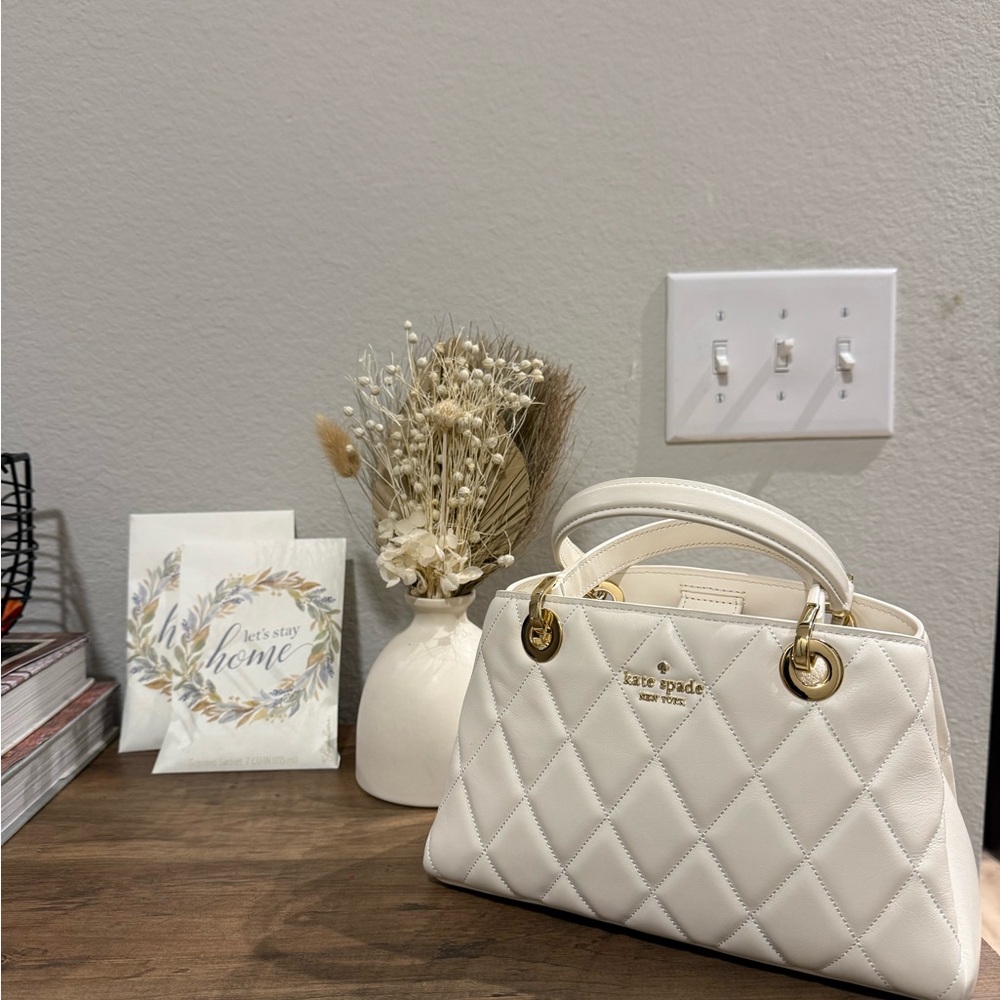 Kate Spade Cream Quilted Sullivan Satchel